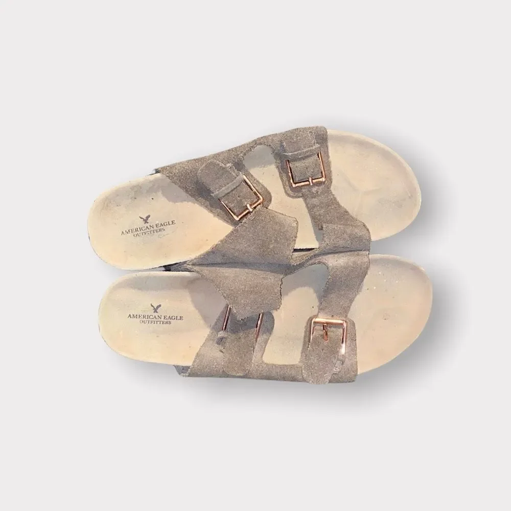 American Eagle Tan Suede Sandals Shoe Size 10
